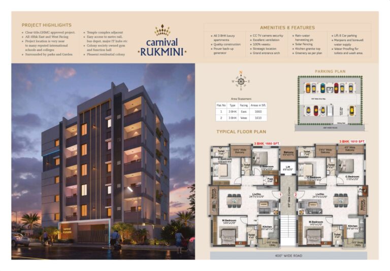 3BHK Luxury Apartments – Miyapur Mayurinagar