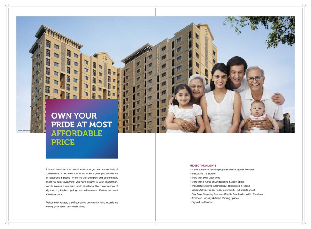 Inside Nebula Avas: 2BHK Gated Community Flat For Sale on Miyapur-Bachupally Road